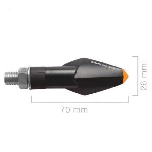 intermitentes mini viper negro barracuda